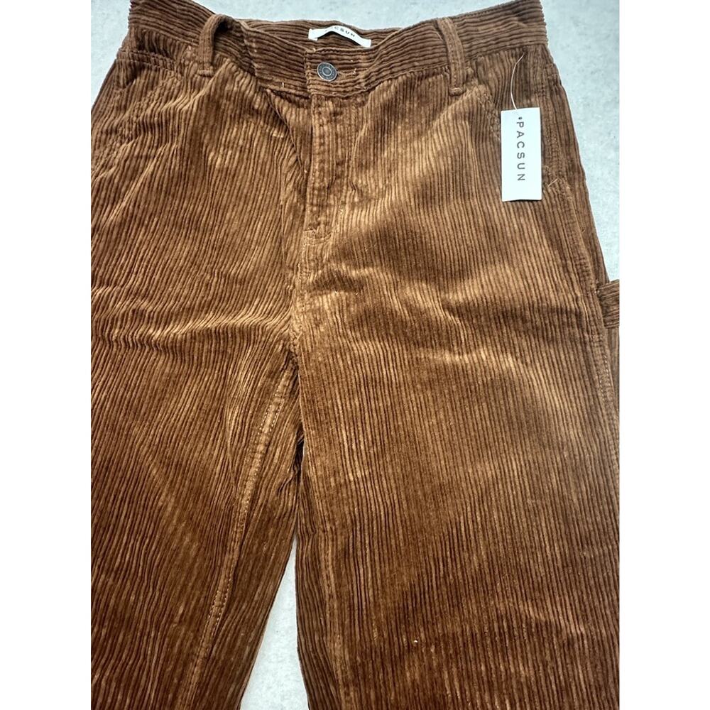Pacsun Pants Womens Size 26 Brown Corduroy 90s Boyfriend Carpenter Baggy Grunge - Picture 3 of 13